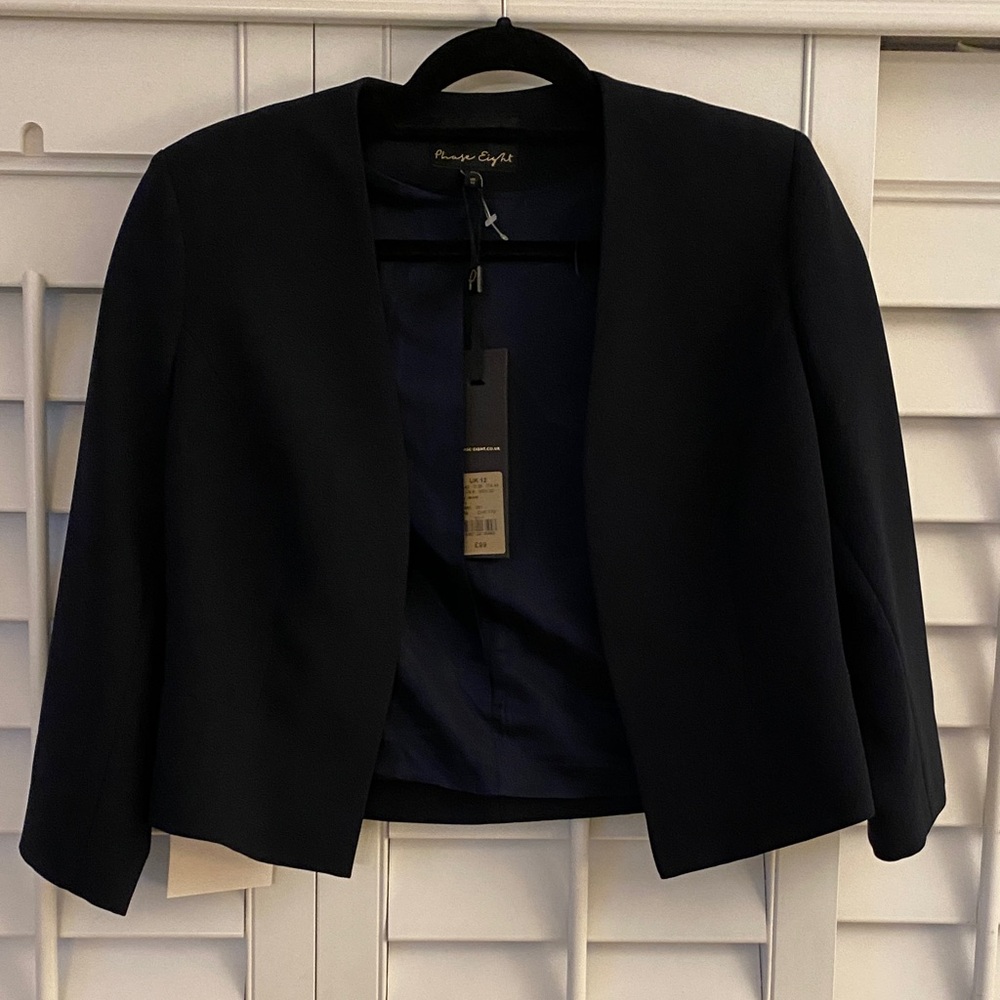 NWT British Phase Eight Navy Blazer Jacket